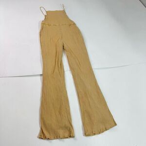 BDG Urban Outfitters Jumpsuit Women XL TAn Gauzy Beachy Boho Straight Leg Mustar